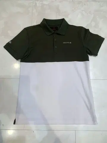 고품질 브리핑 briefing 바이컬러 피케 셔츠 카키 M