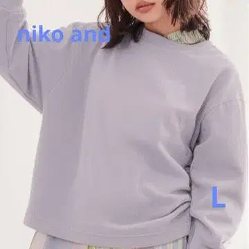 niko and... 빈티지풍 드로스트 풀오버 퍼플 L