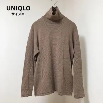 [ UNIQLO/유니클로 ] 터틀넥 보더 [ M ] 면100% 상의