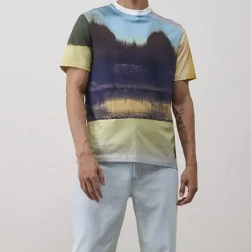 [새상품급] [현행 택] Paul Smith T셔츠 멀티 컬러 올 패턴