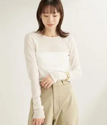 plage Mesh Sheer 롱 T