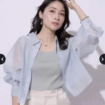 apuweiser-riche 2WAY 시어 셔츠 앙상블 라이트 블루