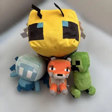 Minecraft 봉제 인형 세트 여우 크리퍼 알레이 꿀벌