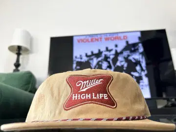 USA Miller HIGH LIFE BEER 캡 베이지