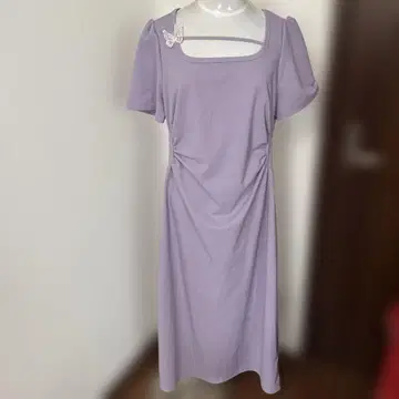 라벤더 반팔 티셔츠 원피스