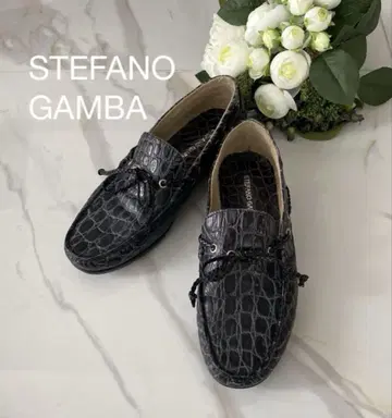 STEFANO GAMBA 이탈리아제 드라이빙 슈즈 악어 엠보싱 가죽