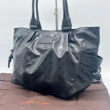 게라르디니 토트백 숄더 가죽 블랙 비즈니스