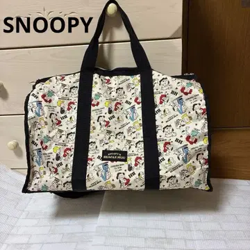 새상품급 SNOOPY 스누피 보스턴 백 큰 숄더백