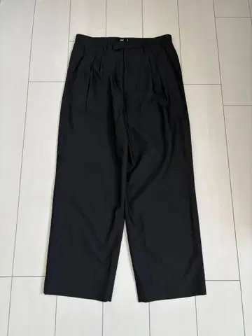 HARE 턱 와이드 팬츠 블랙 M