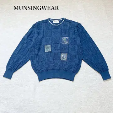 Munsingwear 맨투맨 니트(L) 자수 골프 일본제 자수 귀여움