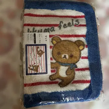 새상품 리락쿠마 타월 욕실매트 65cm X 45cm 마린 패턴
