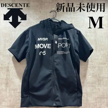 새상품 데상트 DESCENTE 반팔 후드티 남성용 풀 지퍼 후디 M