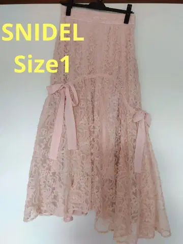 새상품급 SNIDEL 리본 핑크 롱 스커트