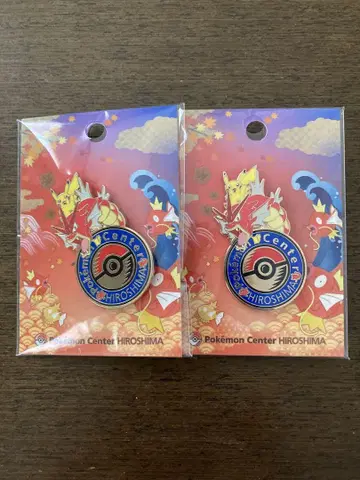 포켓몬 센터 히로시마 로고 핀즈 핀 배지 갸라도스 2개 세트