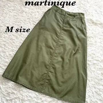 martinique 마르티니크 스커트 롱 스커트 면 린넨 A 라인