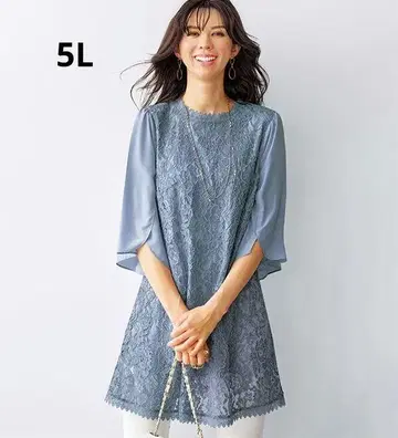 5L 플라워 레이스 튜닉
