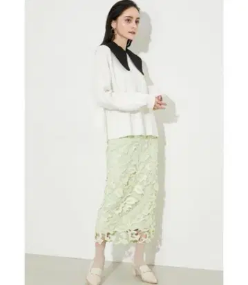 리엔다 아이비 케미컬 레이스 J/W SK 레이스 스커트