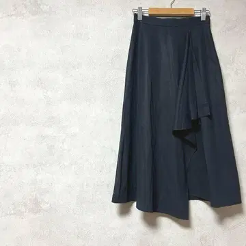 개럴개런트 면 100% 일본제 플레어 스커트 비대칭 블랙 봄/여름/가을
