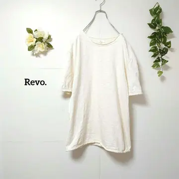 레보 반팔 크루넥 티셔츠 M 코튼 100%