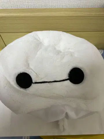 베이맥스 모자 하얀 솜털
