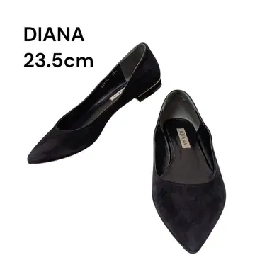 DIANA 다이애나 플랫 스웨이드 블랙 스틸레토 23.5cm