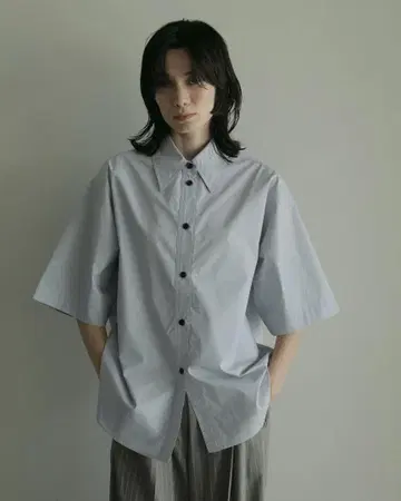anuke Halfsleeve Broad Shirts 아이스 블루