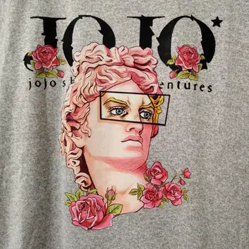 죠죠의 기묘한 모험 티셔츠 그레이 XL