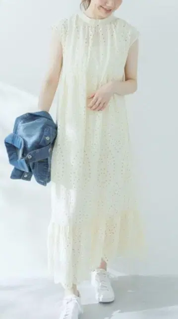새상품 어반 리서치 Sonny Label 2WAY 레이스 원피스 아이보리