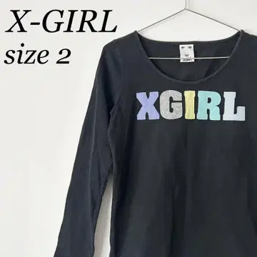 X-GIRL 엑스걸 롱T 긴팔 블랙 size 2 M