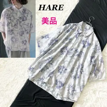 HARE 플라워 자카드 시어 셔츠 SS