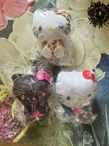 산리오 헬로키티 가챠 봉제 인형 볼체인 2 3개 세트