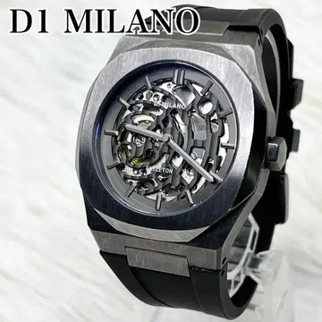 새상품급 D1 MILANO 오토매틱 스켈레톤 손목시계 뒷면