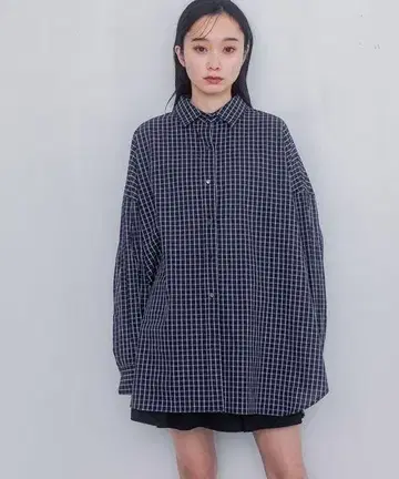 JEANASIS 지나시스 코튼 체크 BIG 셔츠