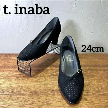 미사용급 t.inaba 블랙 펌프스 스트랩 포멀