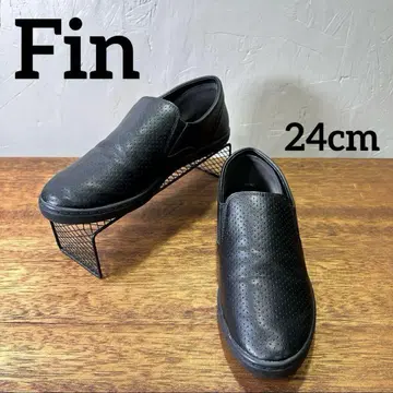 미사용급 Fin 펀칭 슬립온 블랙 저반발 인솔