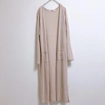 고베 레터스 롱 가디건 얇은 소재 여름 가디건 L 베이지 겉옷 4726