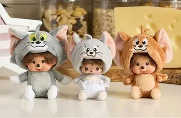 톰과 제리 x 몬치치 얼굴 큰 SS 키체인 3세트