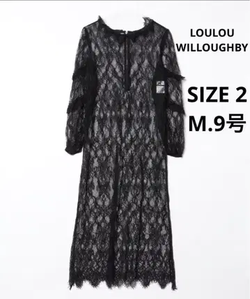 Loulou Willoughby 러셀 레이스 원피스 블랙 M