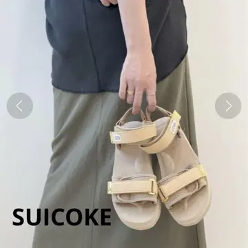 SUICOKE 스이코쿠 샌들 별주 22cm 베이지