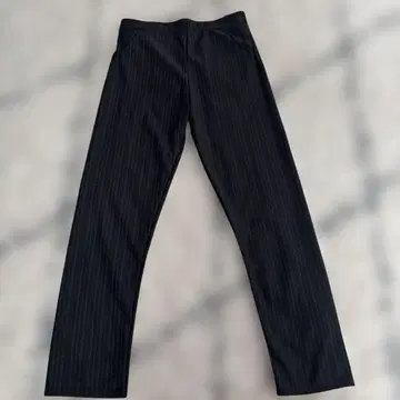 여성용 BLACK 스트라이프 슬랙스 팬츠 캐주얼 팬츠 L L