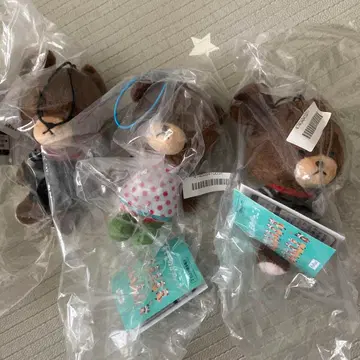 곰 학교 봉제 인형 마스코트 3체 세트