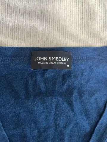 JOHN SMEDLEY 네이비 가디건 M 얇은 소재