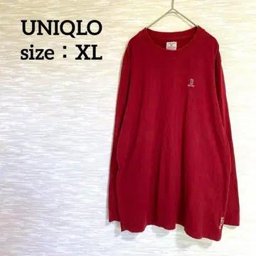 유니클로 UNIQLO 긴팔 티셔츠 [XL] 롱 T 레드 삭스 0905