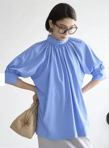 앙피로 5부 소매 셔츠 화이트