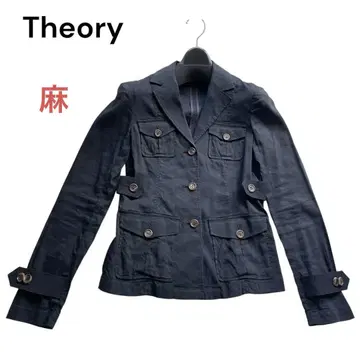 띠어리 Theory 자켓 블랙 린넨 여름 아이템 버튼