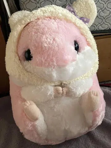 보들보들 코로하무 콜론의 후드 부착 봉제 인형