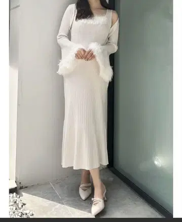 MERCURYDUO 퍼 볼레로 세트 원피스