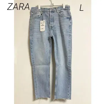 0402 자라 SKINNY FIT 밑단 자른 라이트 블루