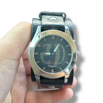FOSSIL BIGTIC leather belt watch y2k