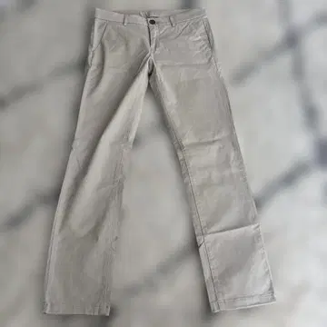 UNIQLO 유니클로 여성용 라이트 그레이 스트레이트 치노 팬츠 베이지